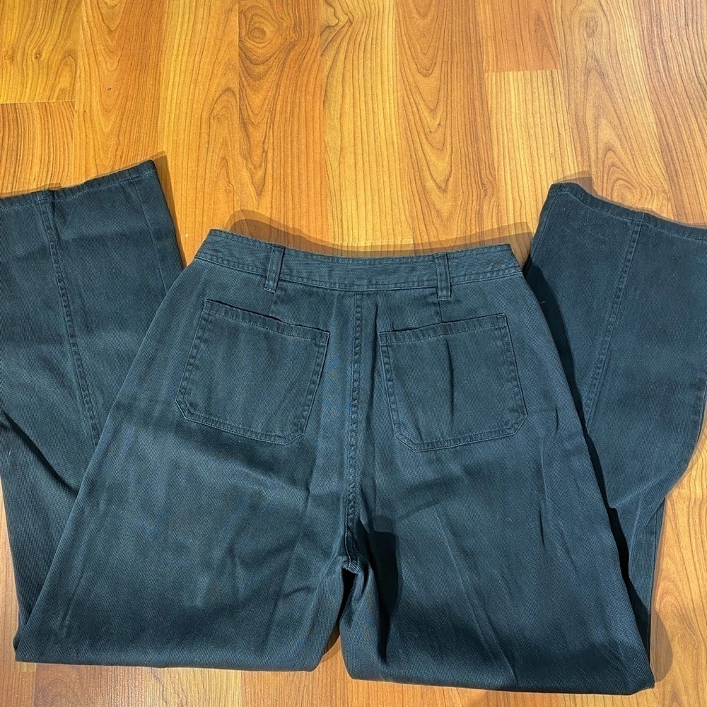 J. JILL Stretch black retro y2k 90s flat front high waisted straight leg pants - Picture 9 of 10
